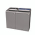 RUBBERMAID COMMERCIAL PROD. 1961628 Configure Indoor Recycling Waste Receptacle, 33 gal, Metal, Gray