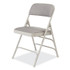 NATIONAL PUBLIC SEATING NPS® 2302 2300 Series Fabric Triple Brace Double Hinge Premium Folding Chair, Supports Up to 500 lb, Greystone, 4/Carton