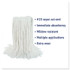 BOARDWALK 2020RCT Cut-End Wet Mop Head, Rayon, No. 20, White, 12/Carton