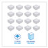 BOARDWALK 8307W Dinner Napkin, 1-Ply, 17 x 17, White, 250/Pack, 12 Packs/Carton