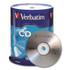 VERBATIM CORPORATION 94554 CD-R Recordable Disc, 700 MB/80 min, 52x, Spindle, Silver, 100/Pack