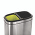ALPINE INDUSTRIES ALP470R40L 10.5 Gallon Stainless Steel Open Top Dual Compartment Trash Can