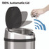 HLS COMMERCIAL HLS08RCB Sensor Trash Can, 8 gal, Plastic/Stainless Steel, Silver