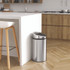 HLS COMMERCIAL HLS08RCB Sensor Trash Can, 8 gal, Plastic/Stainless Steel, Silver