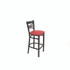 JMC FURNITURE XBSBVSRED X Series Barstool, Supports Up to 300 lb, 29.5" Seat Height, Red Seat, Black Back, Black Base