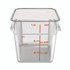 CFS BRANDS Carlisle 1195307 Squares Polycarbonate Food Storage Container, 8 qt, 8.75 x 8.75 x 9, Clear, Plastic