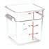 CFS BRANDS Carlisle 1195307 Squares Polycarbonate Food Storage Container, 8 qt, 8.75 x 8.75 x 9, Clear, Plastic