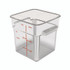 CFS BRANDS Carlisle 1195307 Squares Polycarbonate Food Storage Container, 8 qt, 8.75 x 8.75 x 9, Clear, Plastic