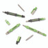 GREAT NECK SAW MFG. OEMTOOLS® 22537 6-Way Pen-Style Screw/Nut Driver, Phillips/Slotted Bits, Metric Sockets, 5.38" Long, Black/Green, Green/Clear, 4/Pack
