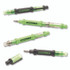 GREAT NECK SAW MFG. OEMTOOLS® 22537 6-Way Pen-Style Screw/Nut Driver, Phillips/Slotted Bits, Metric Sockets, 5.38" Long, Black/Green, Green/Clear, 4/Pack