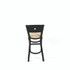 JMC FURNITURE LBBVTAUB Liberty Series Barstool, Supports Up to 300 lb, 28.5" Seat Height, Taupe Seat, Dark Mahogany Back, Black Base