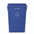 ALPINE INDUSTRIES 477RBLU Slim 23 Gallon Recycling Bin, Plastic, Blue
