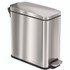 HLS COMMERCIAL HLSS03R Step Pedal Trash Can, 3 gal, Plastic/Stainless Steel, Silver