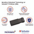 VERBATIM CORPORATION 49317 PinStripe USB 3.2 Flash Drive, 32 GB, Black