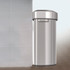HLS COMMERCIAL HLS18DOT Open Top Trash Can, Half-Round, 18 gal, Plastic/Stainless Steel, Silver