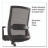 ALERA AD41BME17 Alera Ashdale Ergonomic Fabric Swivel Task Chair, Supports 275 lb, 18.15 to 21.89 Seat Height, Black Seat/Back, Silver Base