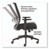 ALERA AD41BME17 Alera Ashdale Ergonomic Fabric Swivel Task Chair, Supports 275 lb, 18.15 to 21.89 Seat Height, Black Seat/Back, Silver Base