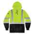 TENACIOUS HOLDINGS, INC. ergodyne® 21885 GloWear 8373 Hi-Vis Class 3 Hooded Sweatshirt with Black Bottom, Polar Fleece, Lime, X-Large