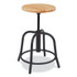 NATIONAL PUBLIC SEATING NPS® 6800W10 6800 Series Height Adjustable Wood Seat Swivel Stool, Supports Up to 300 lb, 19" to 25" Seat Height, Maple Seat/Black Base