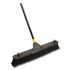 QUICKIE 633 Bulldozer Smooth Surface Pushbroom with Scraper Block, 24 x 60, Powder Coated Handle, Tampico Bristles, Black/Yellow