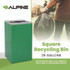 ALPINE INDUSTRIES 4450KITGRNM 29 Gallon Trash/Recycling Cans, Steel, Green Can with Mixed Lid