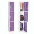 ADIROFFICE I629203PUR Steel Storage Locker, 3 Compartment, 12 x 12 x 72, Purple