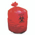 HERITAGE A7450ZR Healthcare Biohazard Printed Low-Density Can Liners, Infectious Waste, 44 gal, 3.2 mil, 37" x 50", Red, Flat Pack, 75/Carton