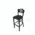 JMC FURNITURE EBBVBLKB Eagle Series Barstool, Supports Up to 300 lb, 28.5" Seat Height, Black Seat, Dark Mahogany Back, Black Base