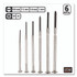 GREAT NECK SAW MFG. GP6C Precision Screwdriver Set, Six-Piece, Phillips/Slotted, Assorted Lengths, Polished Steel Handles