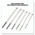 GREAT NECK SAW MFG. GP6C Precision Screwdriver Set, Six-Piece, Phillips/Slotted, Assorted Lengths, Polished Steel Handles