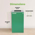 ALPINE INDUSTRIES 4450KITGRNST 29 Gallon Trash/Recycling Cans, Steel, Green Trash Can with Square Lid