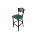 JMC FURNITURE EBBVGRNB Eagle Series Barstool, Supports Up to 300 lb, 28.5" Seat Height, Green Seat, Dark Mahogany Back, Black Base
