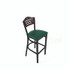 JMC FURNITURE EBBVGRNB Eagle Series Barstool, Supports Up to 300 lb, 28.5" Seat Height, Green Seat, Dark Mahogany Back, Black Base