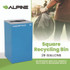 ALPINE INDUSTRIES 4450KITBLUMC 29 Gallon Trash/Recycling Cans, Steel, Blue Cans/Bottles Recycling Can with Mixed Lid