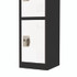 ADIROFFICE I629204BW Steel Storage Locker, 4 Compartment, 12 x 12 x 72, Black Body/White Doors