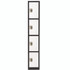 ADIROFFICE I629204BW Steel Storage Locker, 4 Compartment, 12 x 12 x 72, Black Body/White Doors