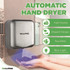 ALPINE INDUSTRIES ALP40010SSB Hemlock Commercial Automatic 120V Hand Dryer, 6.68 x 11.41 x 12.31, Silver