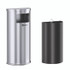 HLS COMMERCIAL HLSC01G09A Side-Entry Trash Can with Wall Mount, 9 gal, Stainless Steel, Silver