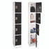 ADIROFFICE I629204BLK Steel Storage Locker, 4 Compartment, 12 x 12 x 72, Black