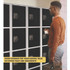 ADIROFFICE I629204BLK Steel Storage Locker, 4 Compartment, 12 x 12 x 72, Black