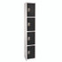 ADIROFFICE I629204BLK Steel Storage Locker, 4 Compartment, 12 x 12 x 72, Black