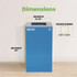 ALPINE INDUSTRIES 4450KITBLUSM 29 Gallon Trash/Recycling Cans, Steel, Blue Mixed Recycling Can with Square Lid