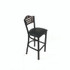 JMC FURNITURE EBBVBLKC Eagle Series Barstool, Supports Up to 300 lb, 28.5" Seat Height, Black Seat, Dark Walnut Back, Black Base