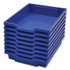 GRATNELLS USA, LLC FS0106P8 F1 Shallow Trays for Gratnells Storage Frames and Trolleys, 1.85 gal Capacity, 12.28" x 16.81" x 3.25", Royal Blue, 8/Pack