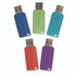 VERBATIM CORPORATION 70055 PinStripe USB 3.2 Flash Drive, 32 GB, Assorted Colors, 5/Pack