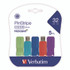 VERBATIM CORPORATION 70055 PinStripe USB 3.2 Flash Drive, 32 GB, Assorted Colors, 5/Pack