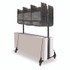 ADIROFFICE I69001 Folding Chair and Table Combo Cart, Metal, 600 lb Capacity, 33.7 x 65 x 67, Black