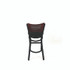 JMC FURNITURE JRBBVBLKB Jones River Series Barstool, Supports Up to 300 lb, 28.5" Seat Height, Black Seat, Dark Mahogany Back, Black Base