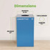ALPINE INDUSTRIES 4450KITBLUCC 29 Gallon Trash/Recycling Cans, Steel, Blue Cans/Bottles Recycling Can with Circle Lid