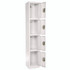 ADIROFFICE I629204WHI Steel Storage Locker, 4 Compartment, 12 x 12 x 72, White